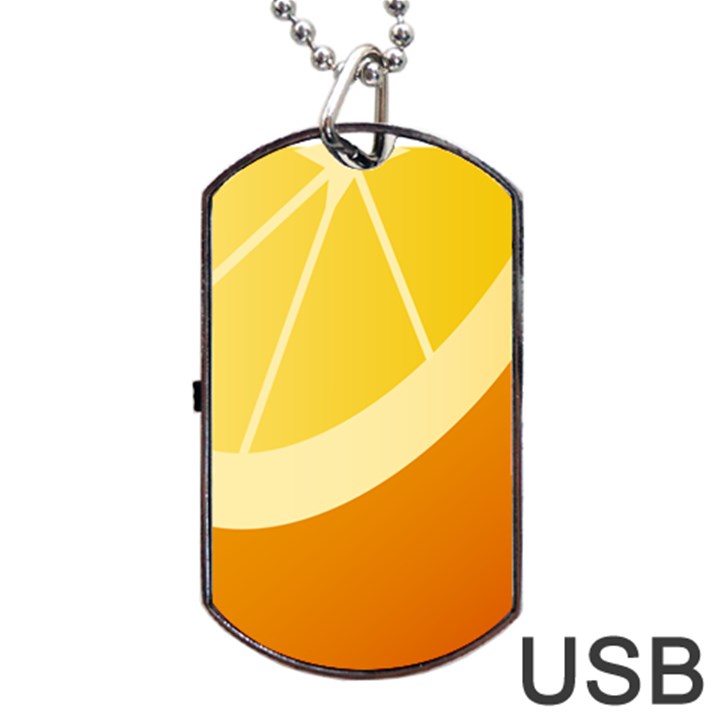 Orange Lime Yellow Fruit Fress Dog Tag USB Flash (Two Sides)