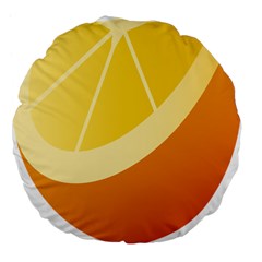 Orange Lime Yellow Fruit Fress Large 18  Premium Flano Round Cushions by Alisyart