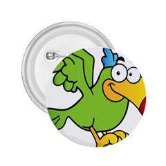 Parrot Cartoon Character Flying 2 25  Buttons