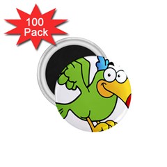 Parrot Cartoon Character Flying 1 75  Magnets (100 Pack)  by Alisyart