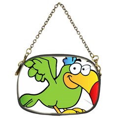 Parrot Cartoon Character Flying Chain Purses (two Sides)  by Alisyart