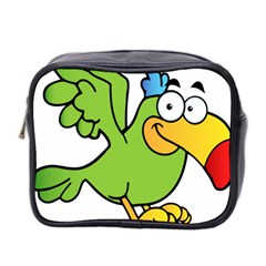 Parrot Cartoon Character Flying Mini Toiletries Bag 2-side