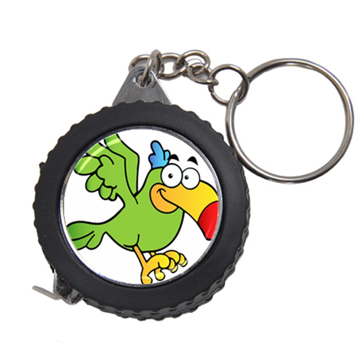 Parrot Cartoon Character Flying Measuring Tapes