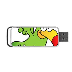 Parrot Cartoon Character Flying Portable Usb Flash (two Sides)