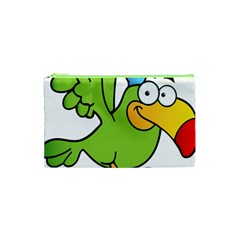 Parrot Cartoon Character Flying Cosmetic Bag (xs) by Alisyart