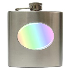 Multi Color Pastel Background Hip Flask (6 Oz) by Simbadda