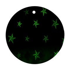 Nautical Star Green Space Light Ornament (round) by Alisyart