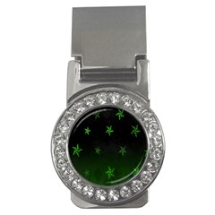 Nautical Star Green Space Light Money Clips (cz)  by Alisyart