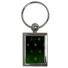 Nautical Star Green Space Light Key Chains (rectangle) 