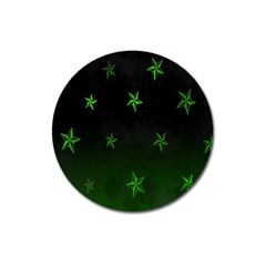 Nautical Star Green Space Light Magnet 3  (round)