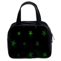 Nautical Star Green Space Light Classic Handbags (2 Sides)