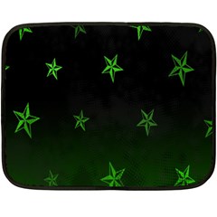 Nautical Star Green Space Light Double Sided Fleece Blanket (mini) 