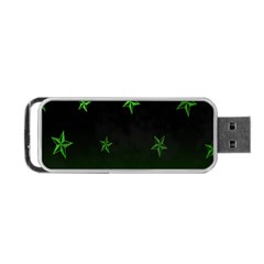 Nautical Star Green Space Light Portable Usb Flash (one Side)