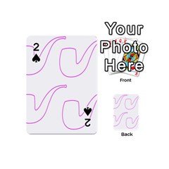 Pipe Template Cigarette Holder Pink Playing Cards 54 (mini)  by Alisyart