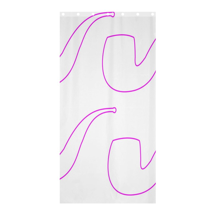 Pipe Template Cigarette Holder Pink Shower Curtain 36  x 72  (Stall) 