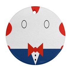 Peppermint Butler Wallpaper Face Ornament (round)