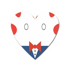 Peppermint Butler Wallpaper Face Heart Magnet by Alisyart