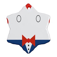 Peppermint Butler Wallpaper Face Snowflake Ornament (two Sides)