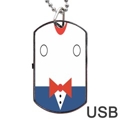 Peppermint Butler Wallpaper Face Dog Tag Usb Flash (one Side)