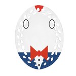 Peppermint Butler Wallpaper Face Oval Filigree Ornament (Two Sides) Front