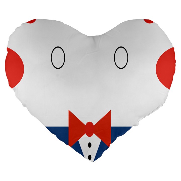 Peppermint Butler Wallpaper Face Large 19  Premium Heart Shape Cushions