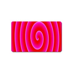 Pink Hypnotic Background Magnet (name Card) by Simbadda