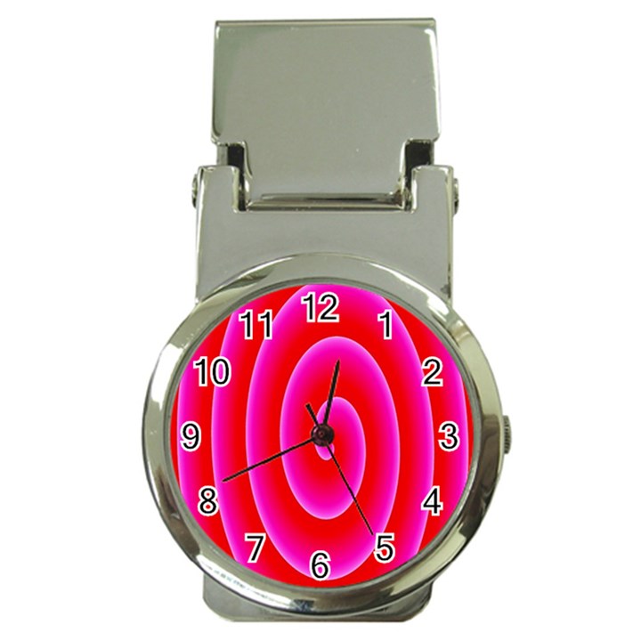 Pink Hypnotic Background Money Clip Watches