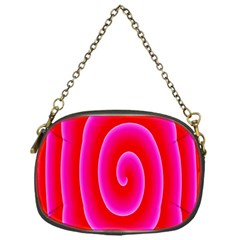 Pink Hypnotic Background Chain Purses (one Side)  by Simbadda