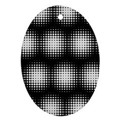 Black And White Modern Wallpaper Ornament (oval) by Simbadda