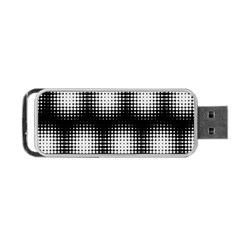 Black And White Modern Wallpaper Portable Usb Flash (one Side) by Simbadda