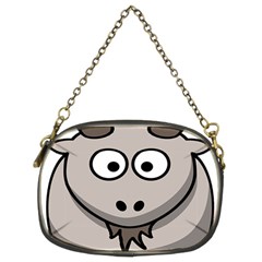 Goat Sheep Animals Baby Head Small Kid Girl Faces Face Chain Purses (two Sides)  by Alisyart