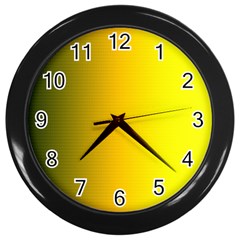 Yellow Gradient Background Wall Clocks (black) by Simbadda