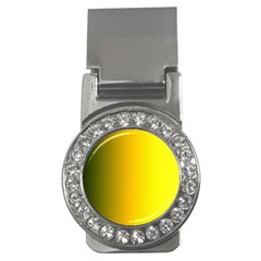 Yellow Gradient Background Money Clips (cz)  by Simbadda