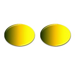 Yellow Gradient Background Cufflinks (oval)