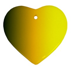 Yellow Gradient Background Heart Ornament (two Sides) by Simbadda