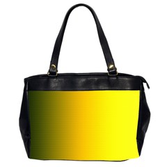Yellow Gradient Background Office Handbags (2 Sides)  by Simbadda