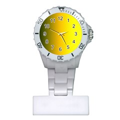 Yellow Gradient Background Plastic Nurses Watch