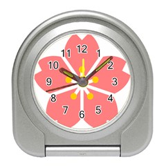 Sakura Heart Guild Flower Floral Travel Alarm Clocks