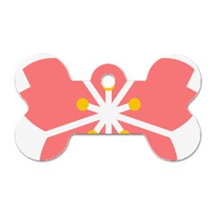 Sakura Heart Guild Flower Floral Dog Tag Bone (two Sides)