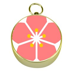 Sakura Heart Guild Flower Floral Gold Compasses by Alisyart