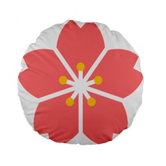 Sakura Heart Guild Flower Floral Standard 15  Premium Flano Round Cushions by Alisyart