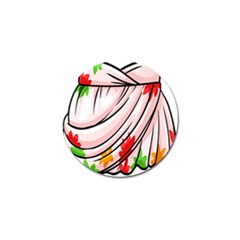 Petal Pattern Dress Flower Golf Ball Marker by Alisyart