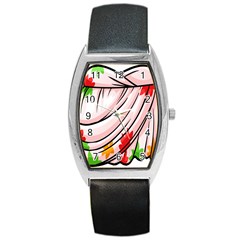 Petal Pattern Dress Flower Barrel Style Metal Watch by Alisyart