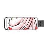 Petal Pattern Dress Flower Portable USB Flash (Two Sides) Back