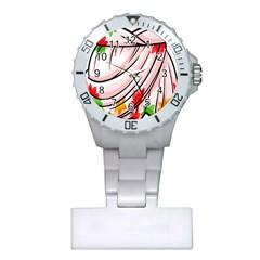 Petal Pattern Dress Flower Plastic Nurses Watch by Alisyart