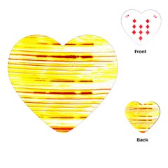 Yellow Curves Background Playing Cards (heart)  by Simbadda