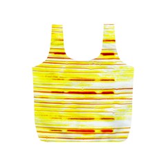 Yellow Curves Background Full Print Recycle Bags (s)  by Simbadda