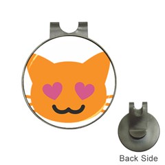 Smile Face Cat Orange Heart Love Emoji Hat Clips With Golf Markers by Alisyart