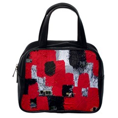 Red Black Gray Background Classic Handbags (one Side) by Simbadda