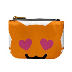 Smile Face Cat Orange Heart Love Emoji Mini Coin Purses